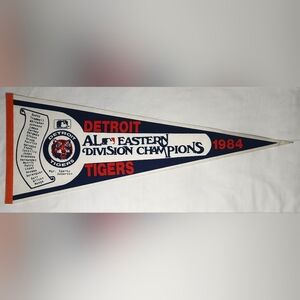 Detroit Tigers Vintage Baseball Pennant 1984 Eastern Division Champions